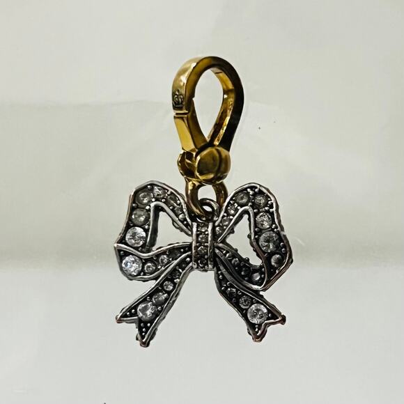 Juicy Couture Jewelry - Vintage Juicy Couture Silver Diamond Bow Charm